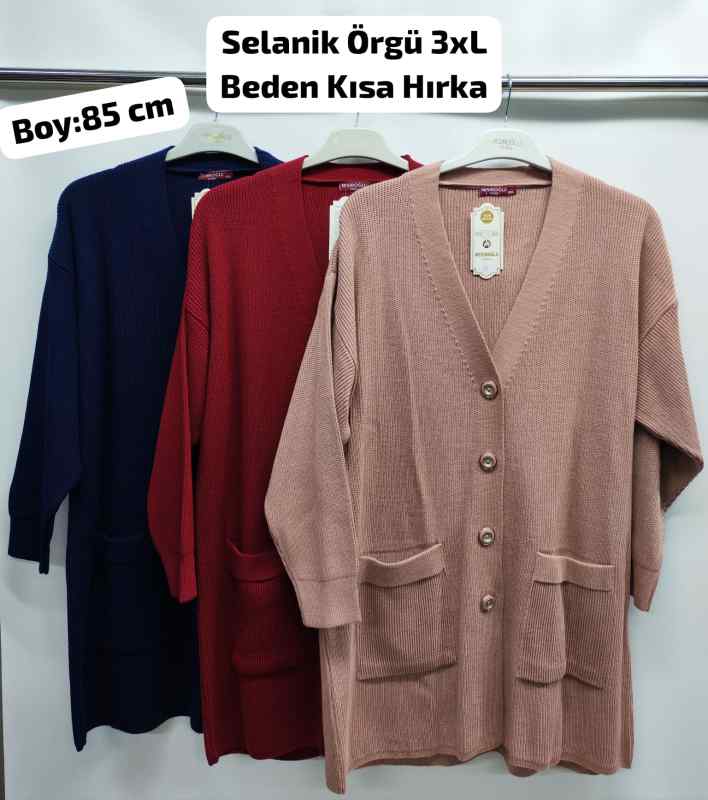 Selanik örgü cepli 3xL BEDEN HIRKA